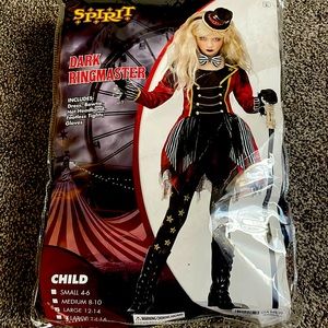 Girls Dark Ringmaster Costume Size Large 12-14